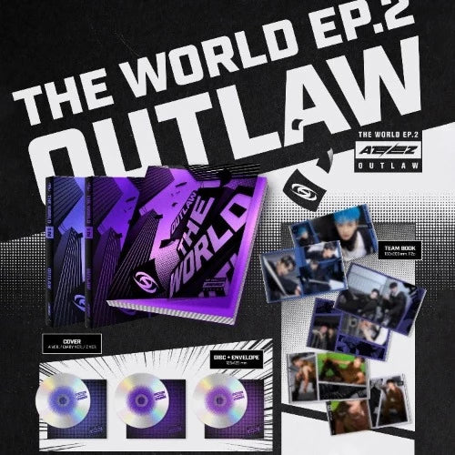 ATEEZ 9th Mini Album [THE WORLD EP.2 : OUTLAW] (A VER. / DIARY VER. / Z VER.) contents, idolpopuk