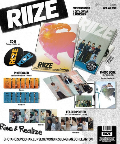 RIIZE 1st Single Album [Get A Guitar] (Rise Ver. / Realize Ver.)