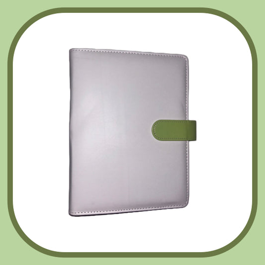 White and Green A5 Binder